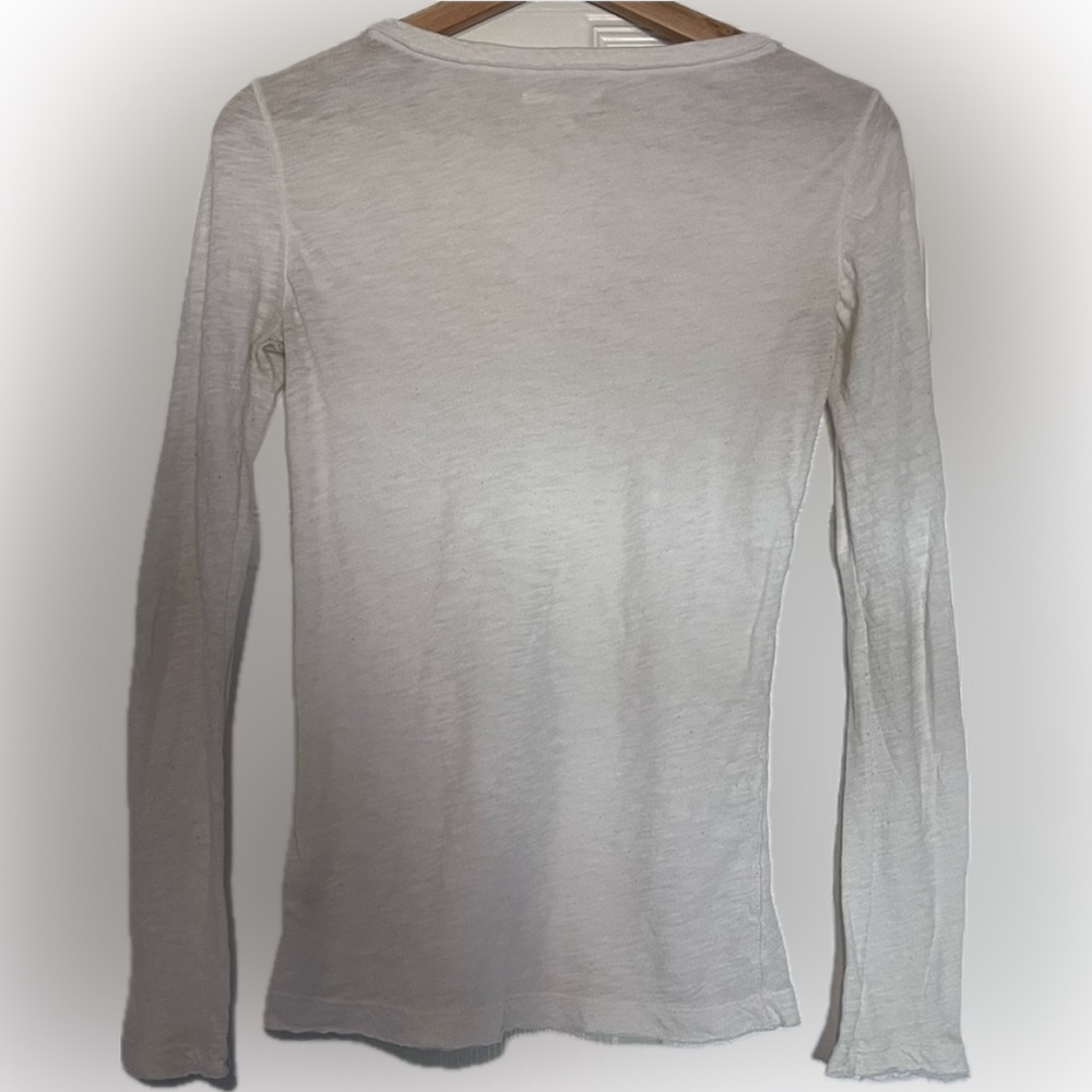 Cream Long Sleeve Top - Size Small - Picture 2 of 6